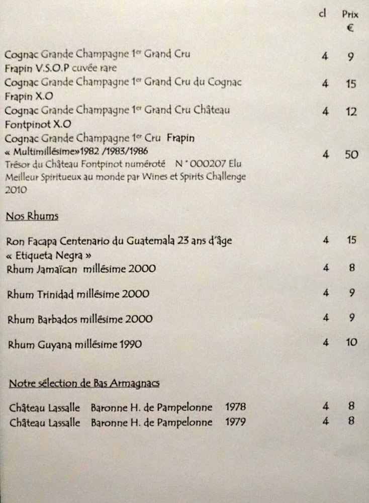 Cognacs, Rhums & Armagnacs