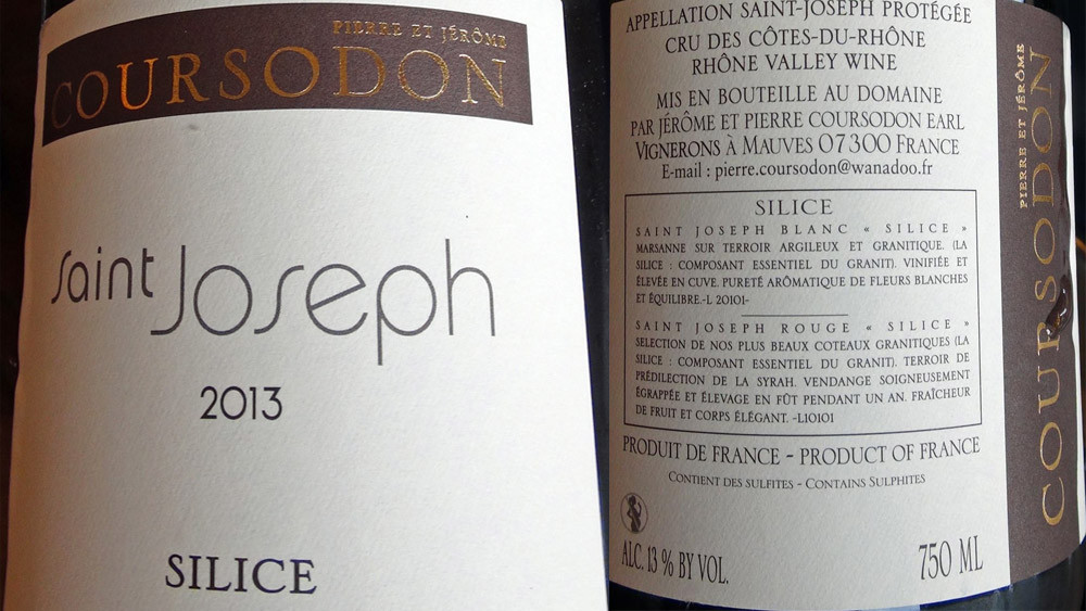 Saint-Joseph rouge 2013 "Silice"