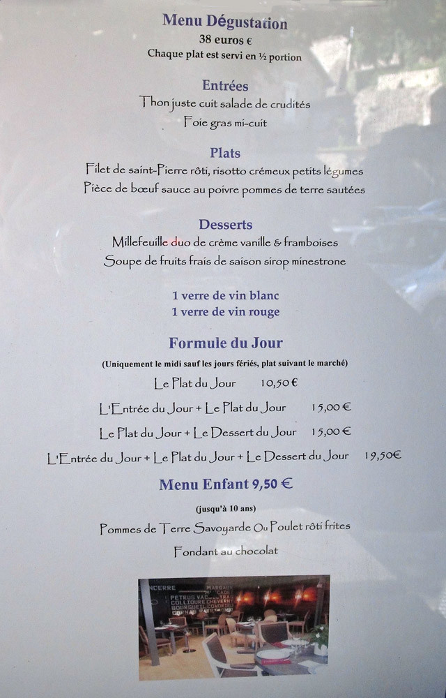 Menu Dégustation
