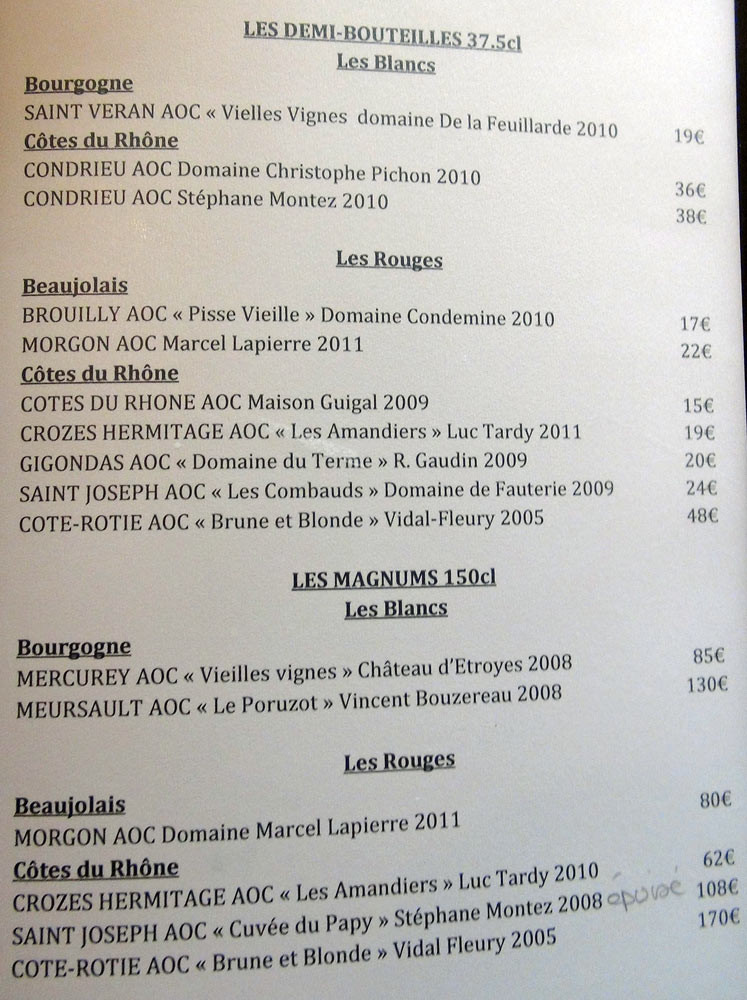 Les demies bouteilles