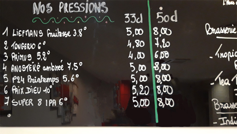 Les 7 bières pressions