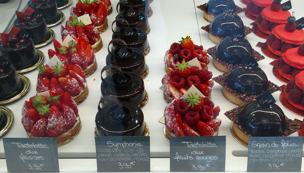 Valencia – Tartelette aux fraises – Symphonie - Tartelette aux framboises – Grain de folie – Macaron framboises - 9 octobre 2014