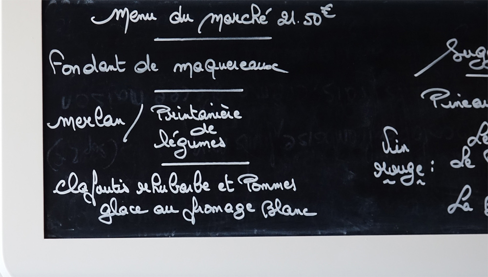 Le "Menu du Marché" à 21 € 50