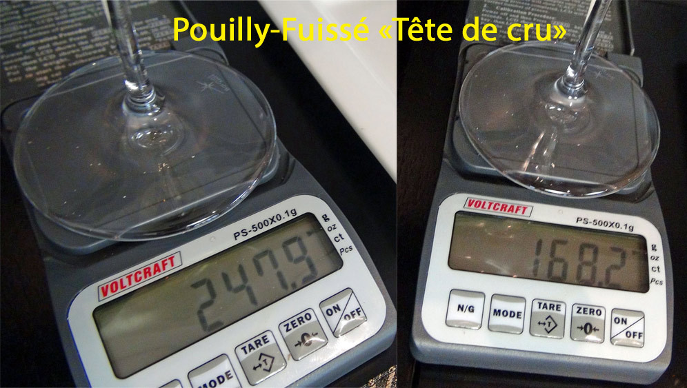 79,7 g pour le Pouilly !