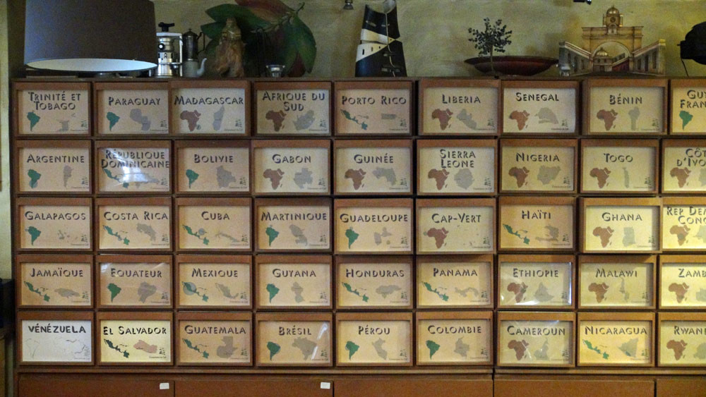 Le mur de "tiroirs"