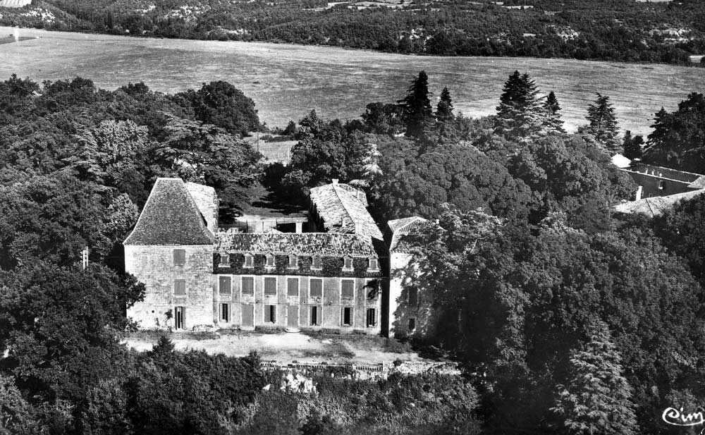 Le château du Bosc vu du ciel (façade arrière)