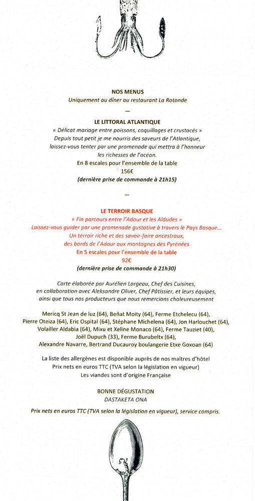 Les deux menus (le notre, en rouge)