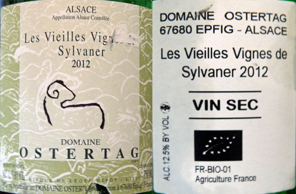Sylvaner vieilles vignes 2012 - Ostertag