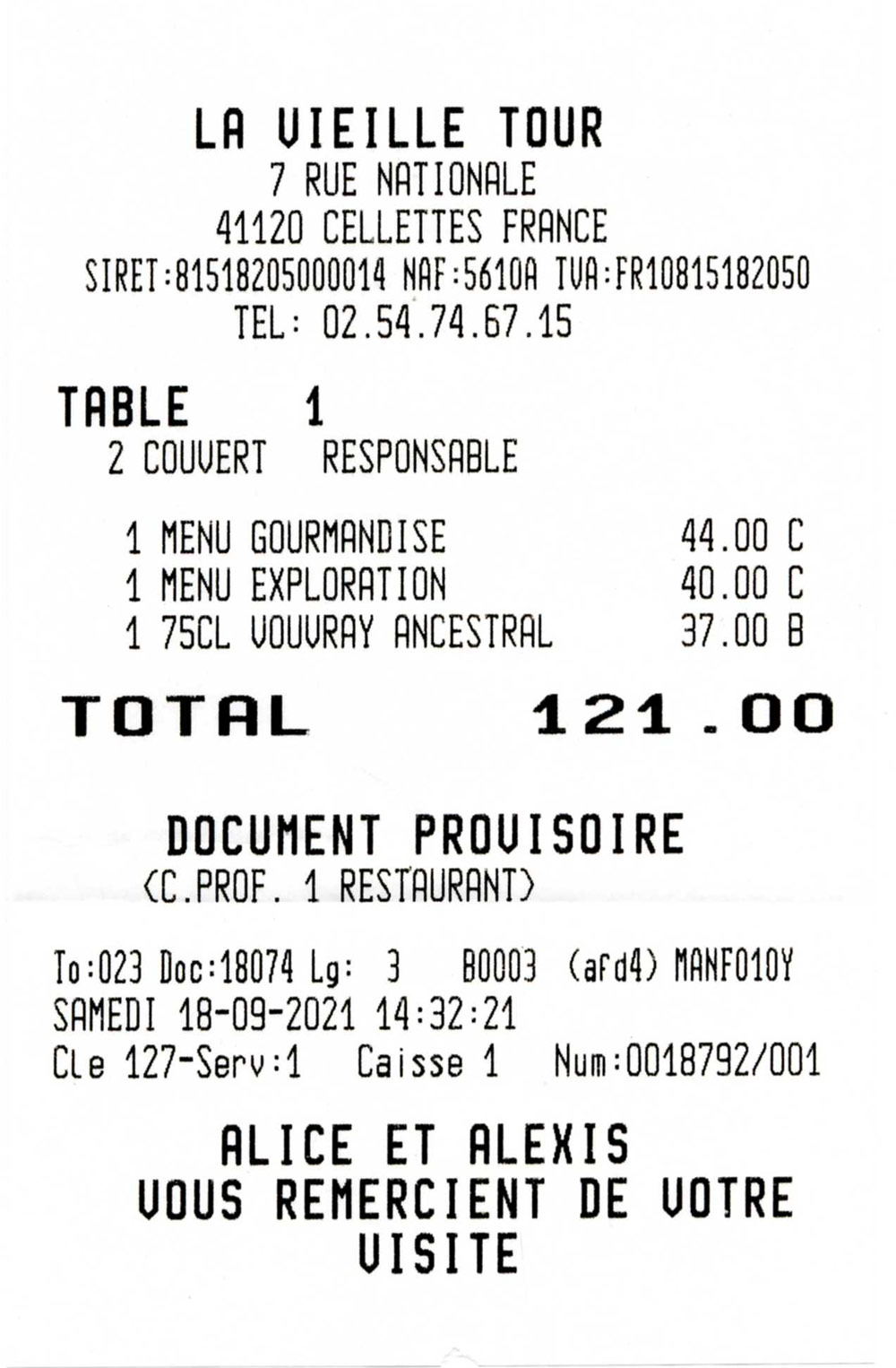 La note