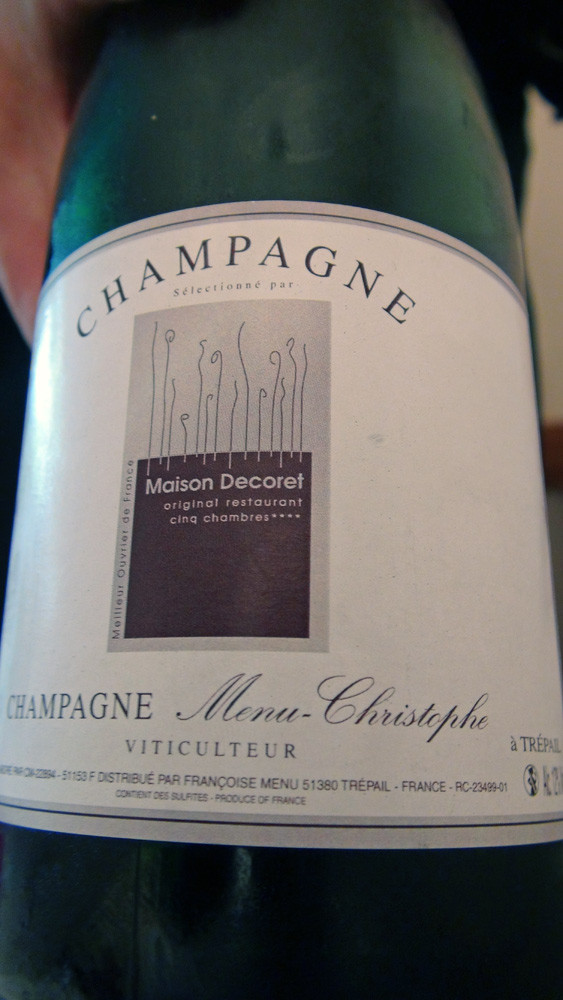 Champagne brut maison de Christophe Menu à Trépail