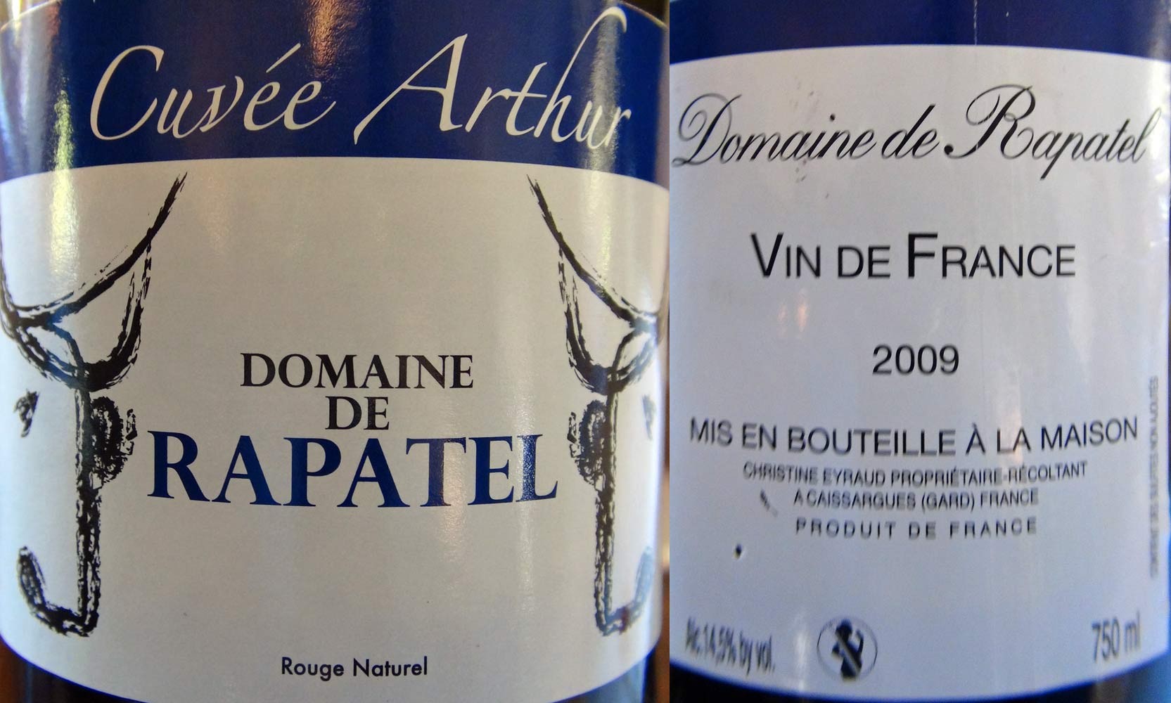 VDF rouge 2009 domaine de Rapatel 