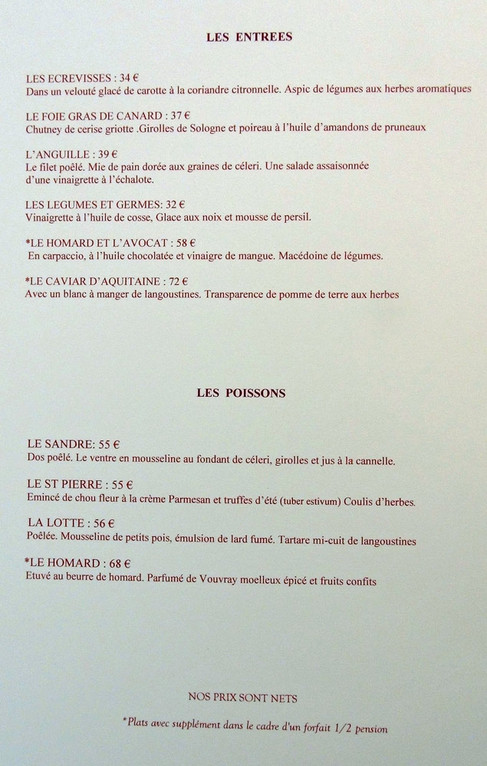 Entrées & poissons