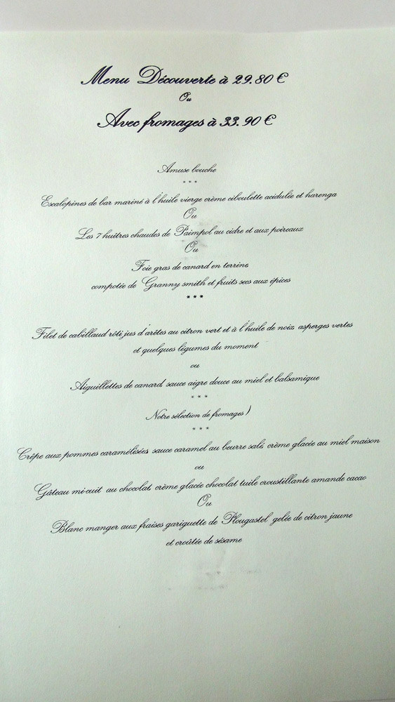 Menu Découverte