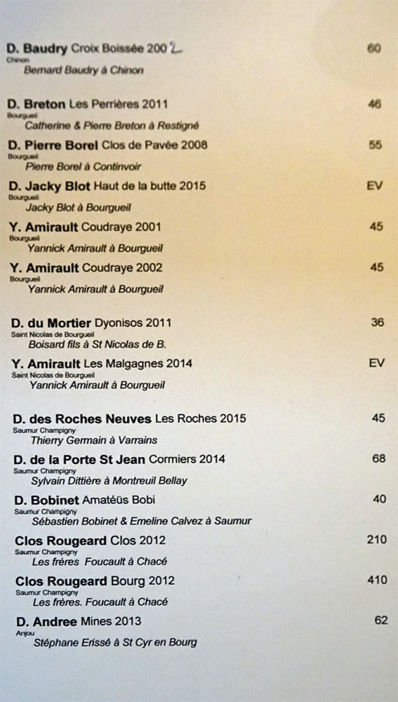 Vins rouges de Loire, suite