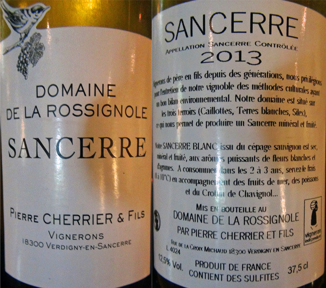 Sancerre blanc 2013