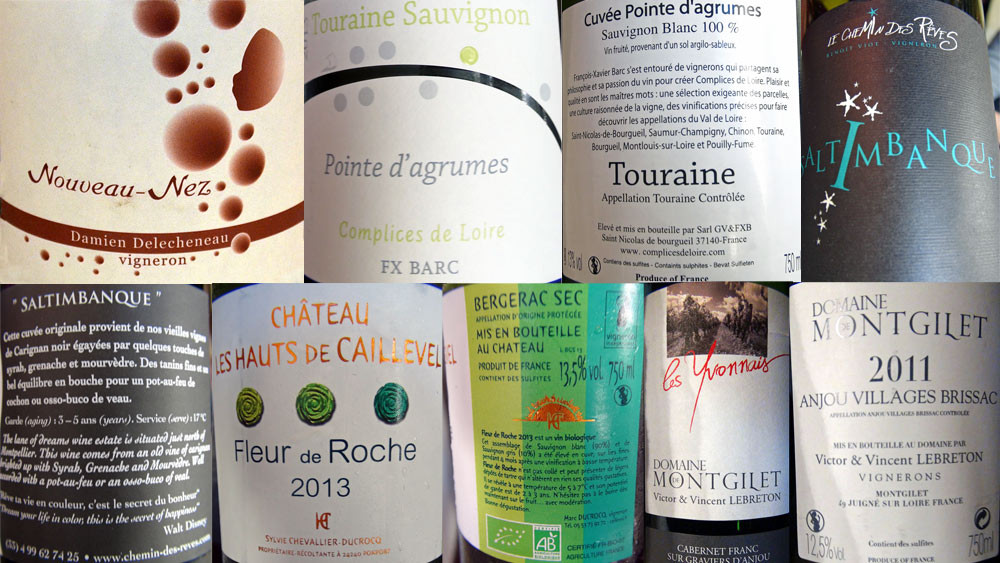 Les vins dégustés