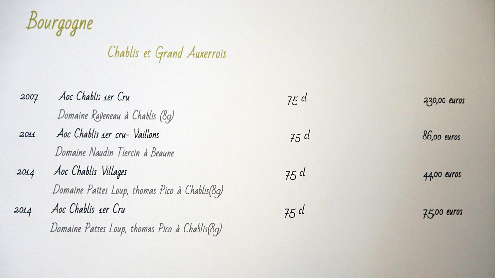 Vins blancs de Bourgogne, Chablis et Auxerrois