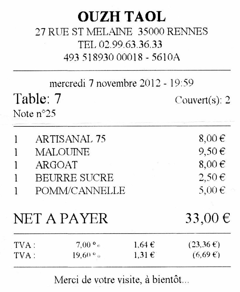 La note