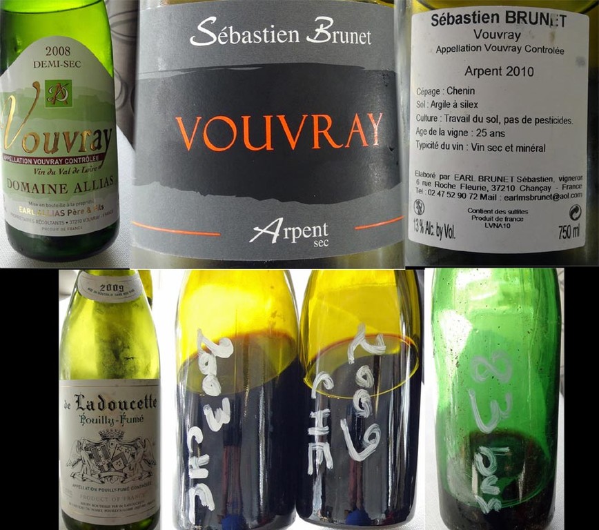 Les vins dégustés