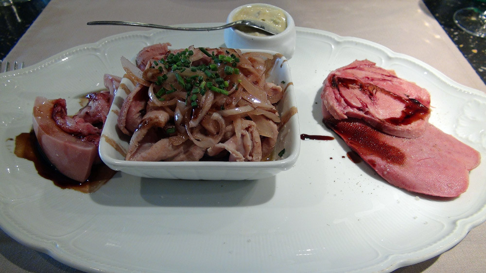 Assiette des Petits Ventres, sauce gribiche & parmentière à l'ancienne