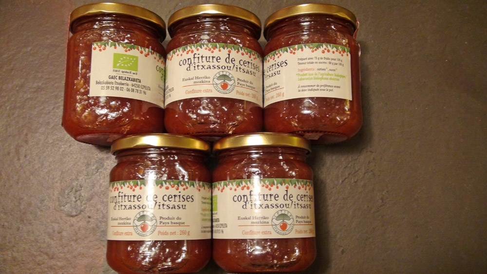 Confiture de cerises d'Itxassou "Xapata" de Panpi Olaïzola & Itturalde Leire