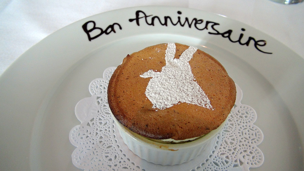 Soufflé banane/passion ... et sa dédicace !
