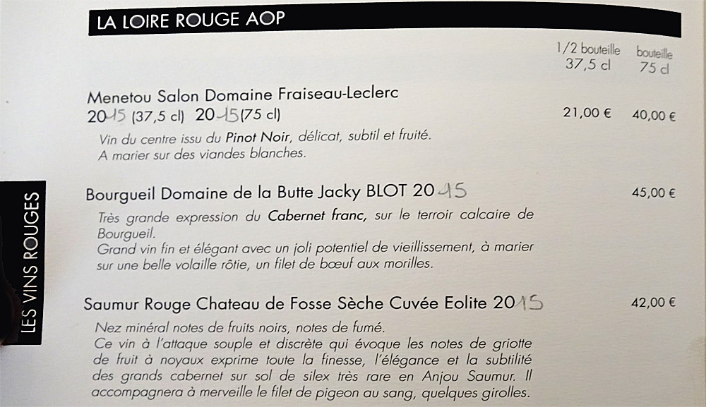 Vins rouges - Loire (suite)
