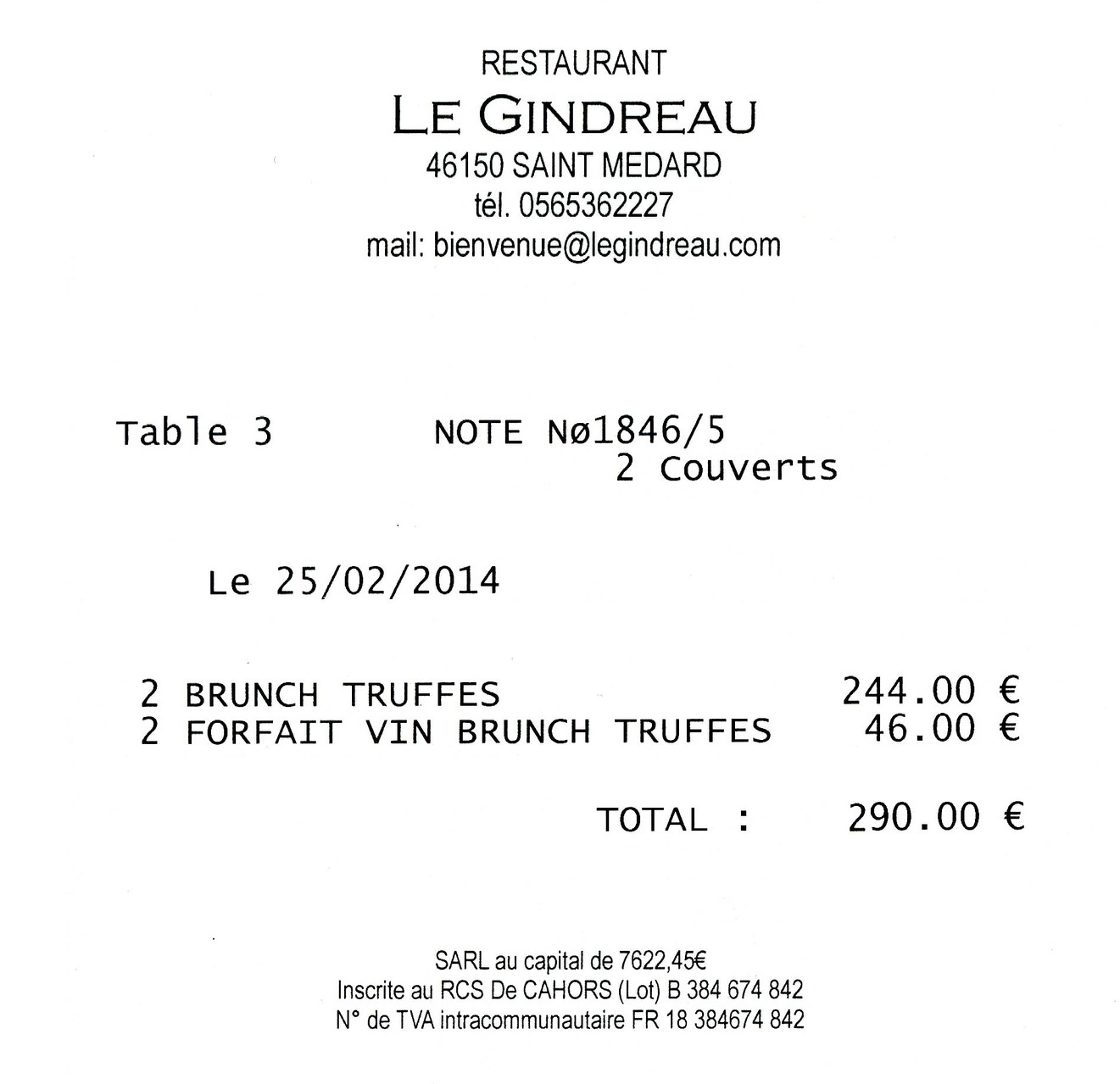 La note