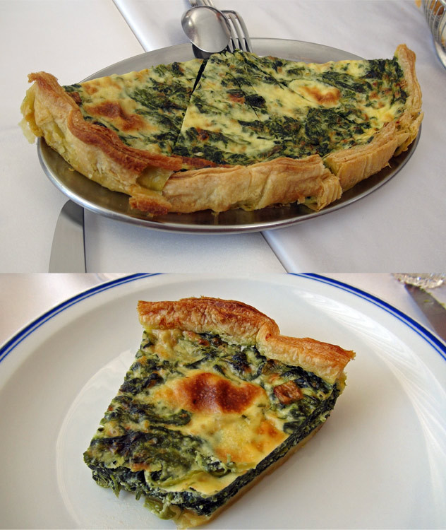 Tarte maison au bruccio & épinards