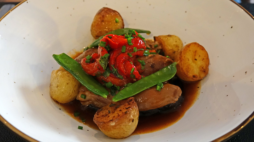 Agneau braisé, aubergine et pommes de terre de Noirmoutier
