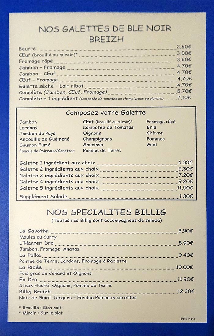 Les crêpes de froment