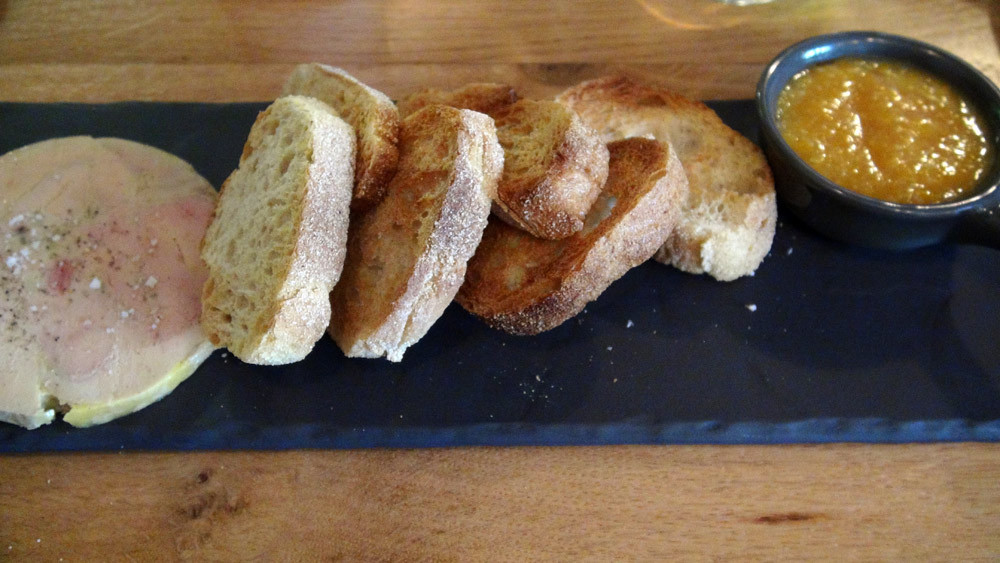 Foie gras maison, oranges sanguines