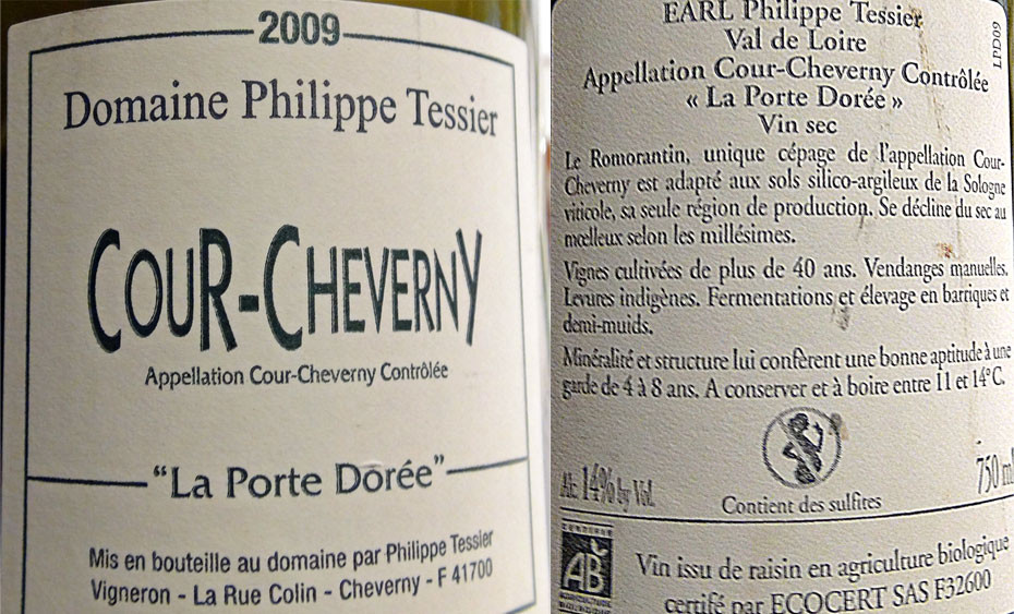 Cour-Cheverny 2009 "La Porte Dorée"de Philippe Tessier