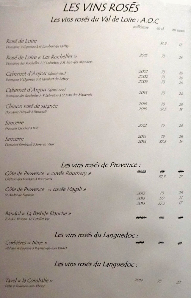 Vins rosés