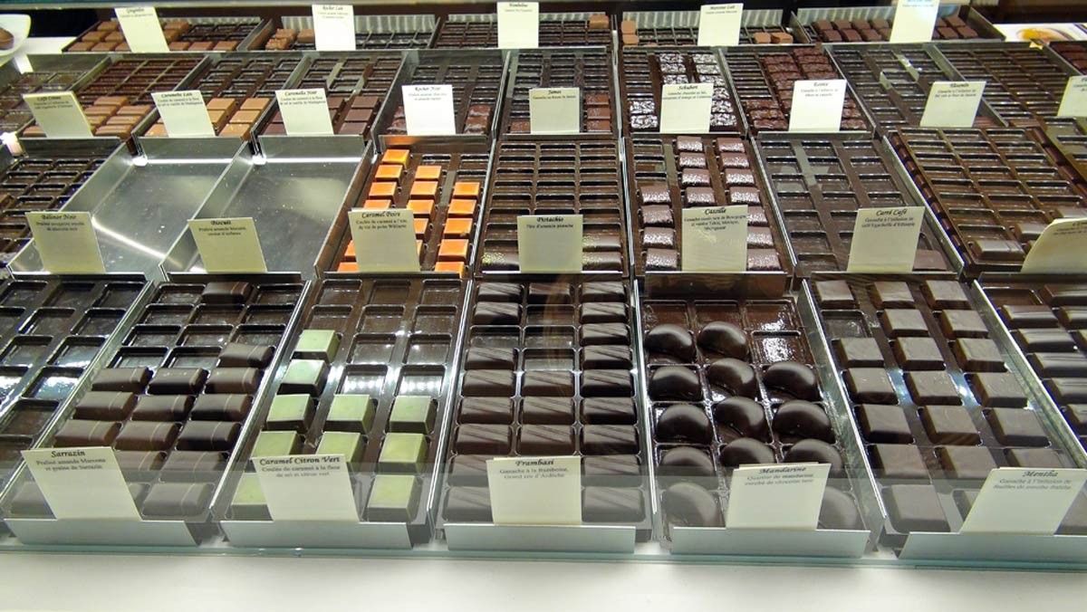 Les chocolats à la vente ... et dégustation