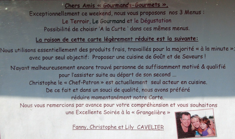 Un affichage extérieur bizarre