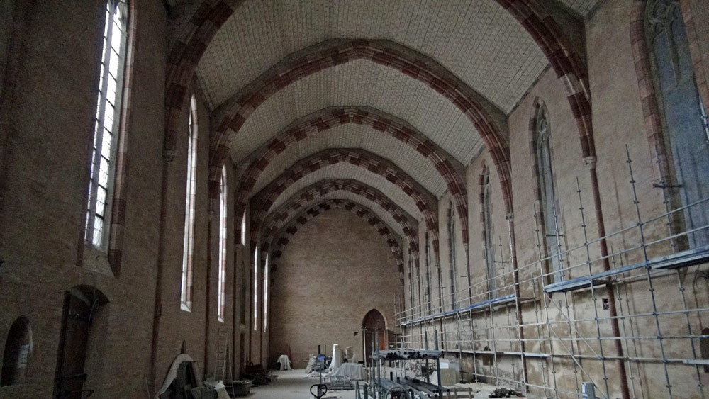 Réfectoire du Couvent des Jacobins en cours de restauration