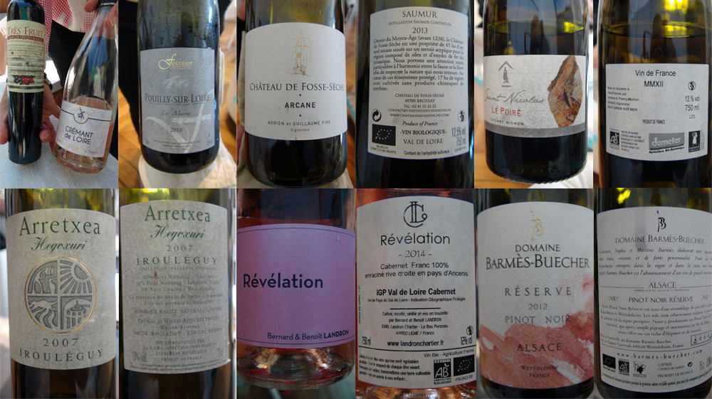Les vins servis