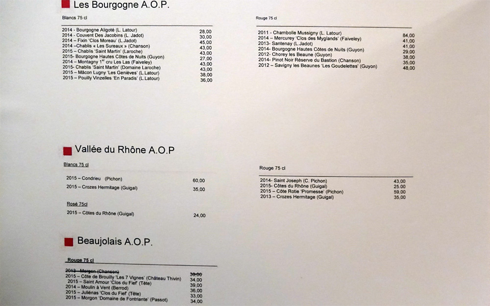 Vins de Bourgogne, du Rhône et du Beaujolais