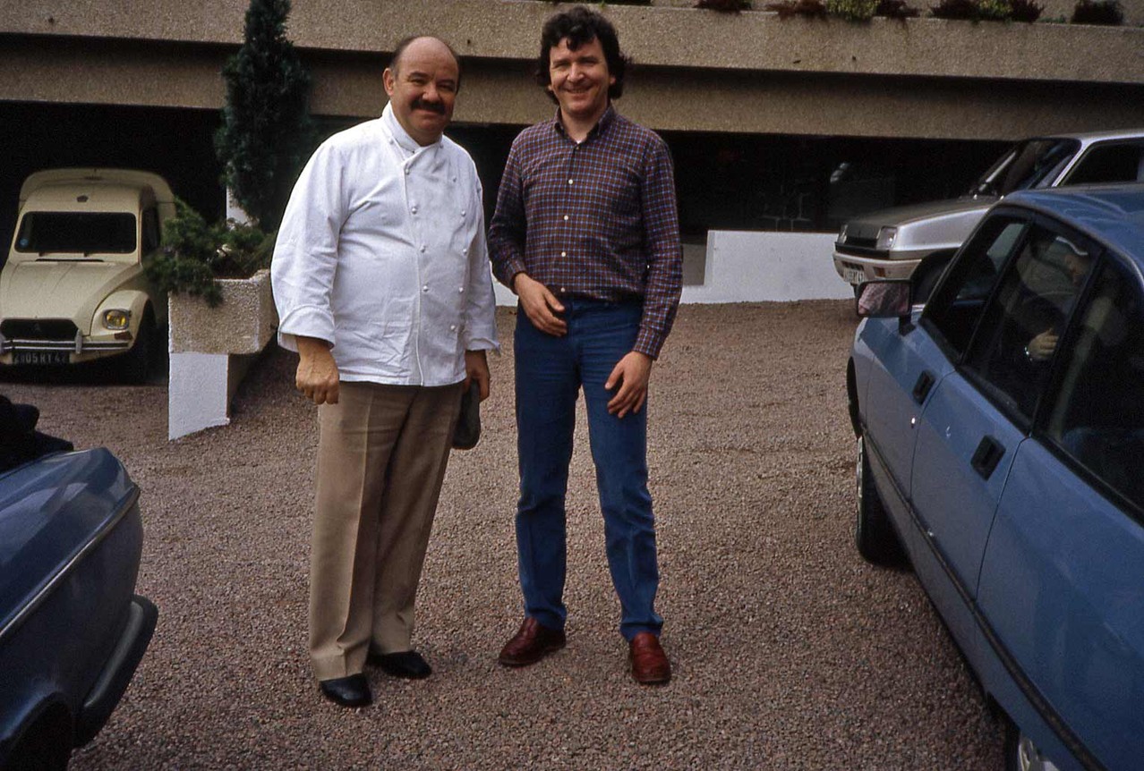 Pierre Troisgros et votre serviteur - 8 avril 1983