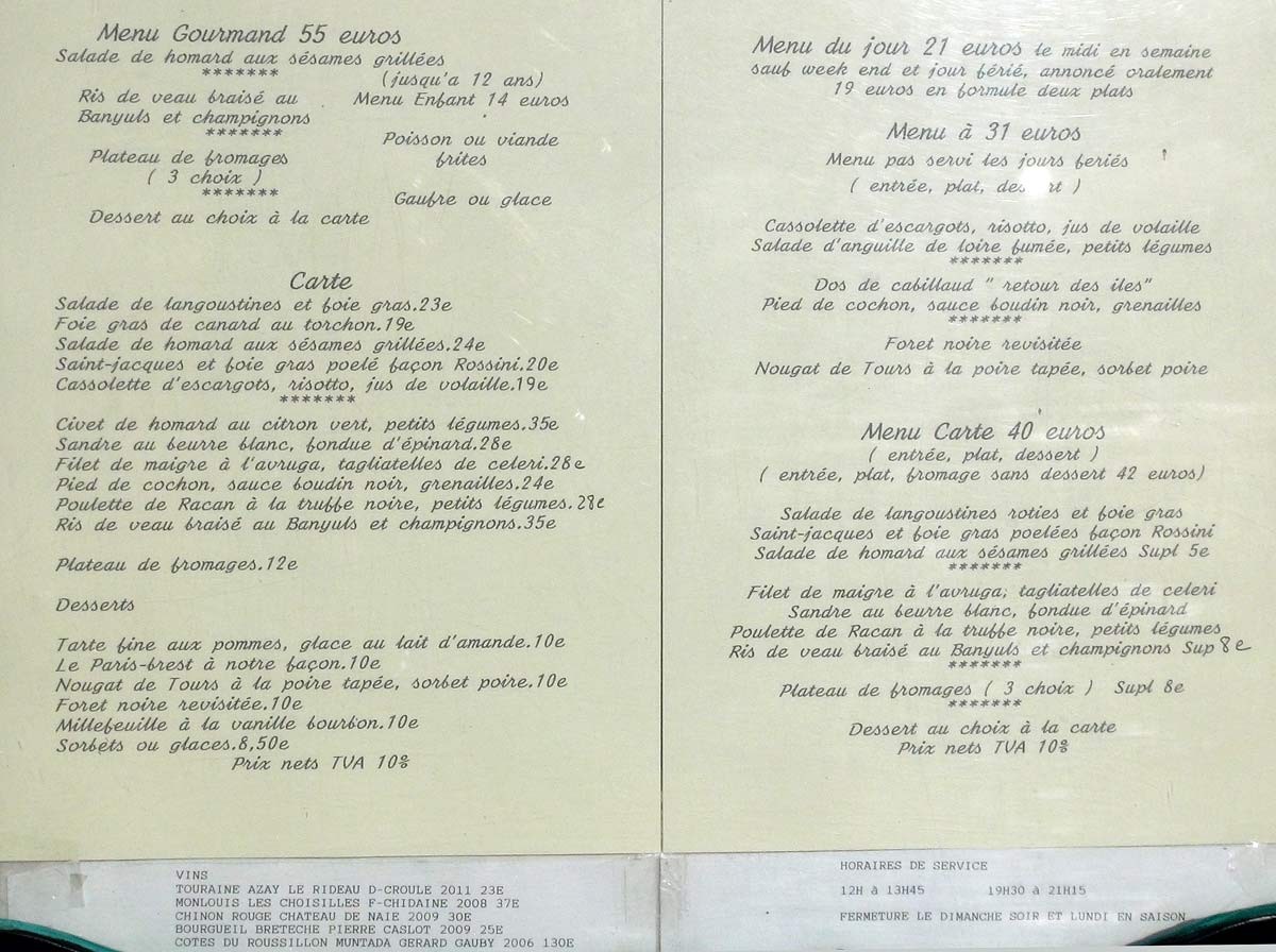 Carte & Menus