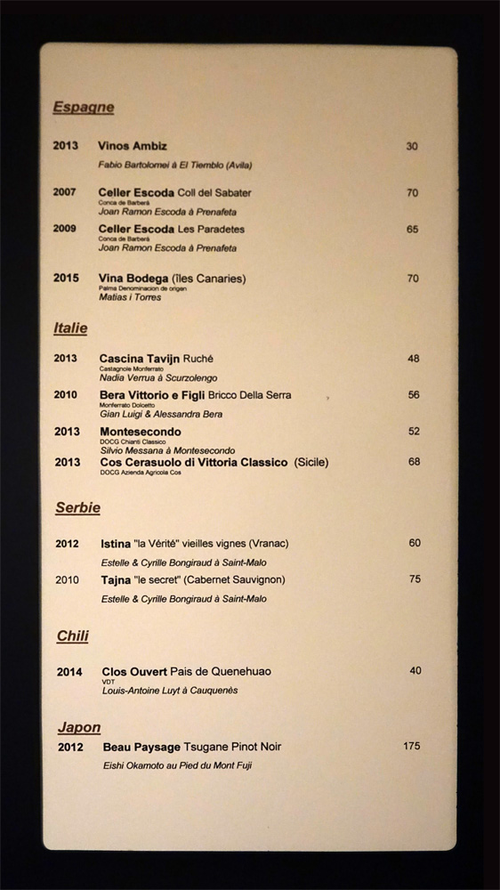 Vins étrangers