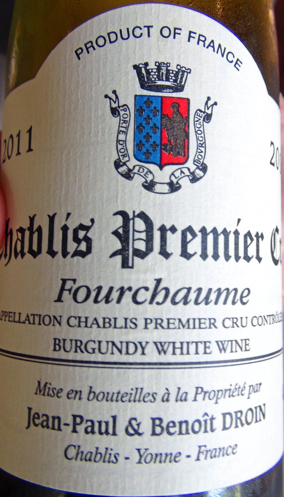 Chablis 2010 "Fourchaume" de chez Benoit Droin