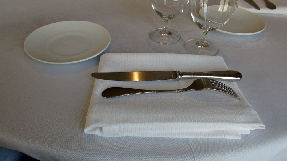 La mise de table et sa "grande" serviette