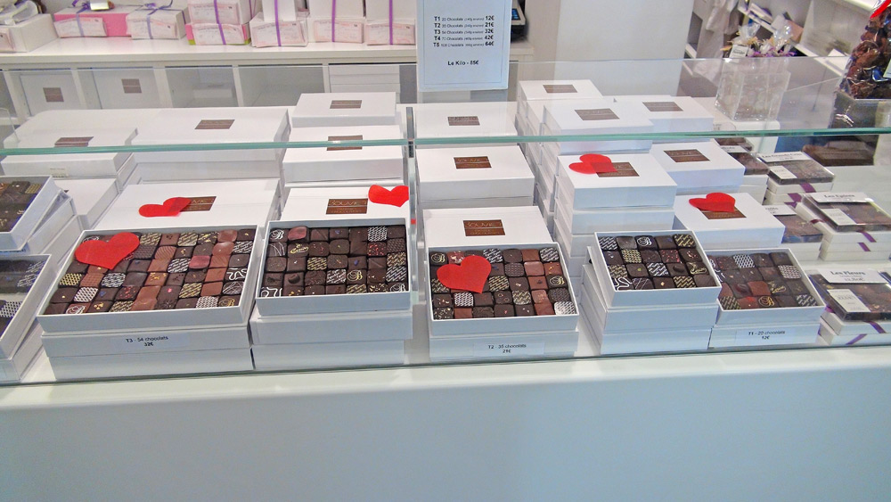 Les chocolats en coffrets