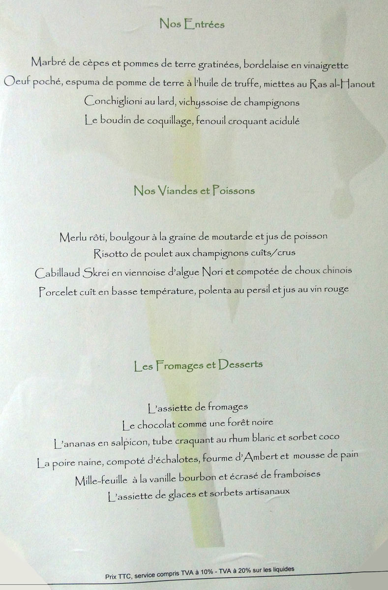 Les choix proposés