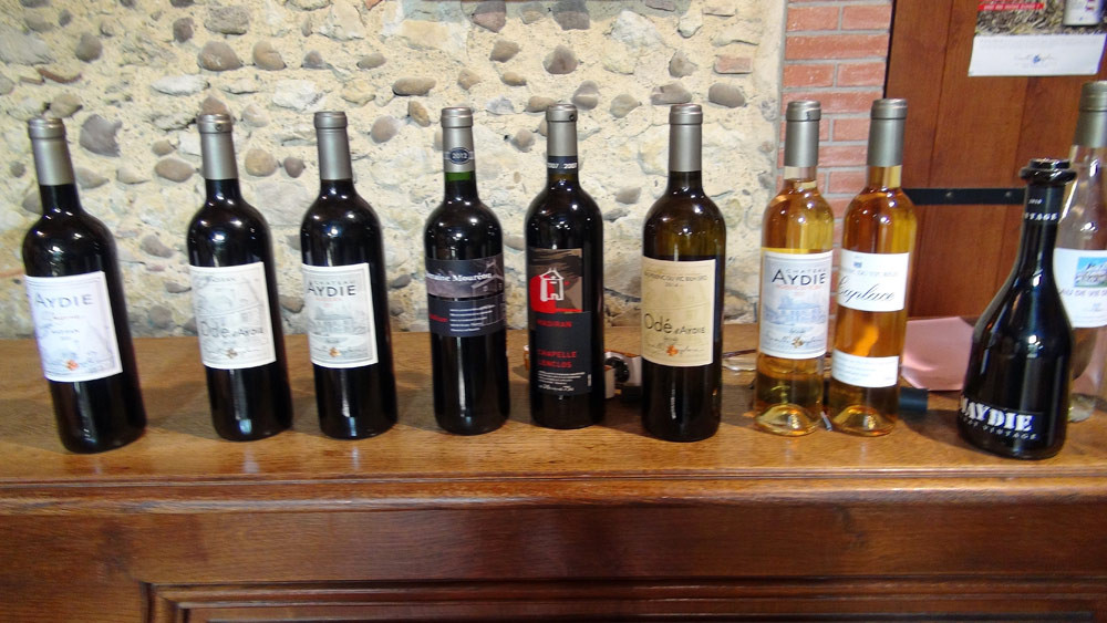 Les vins disponibles