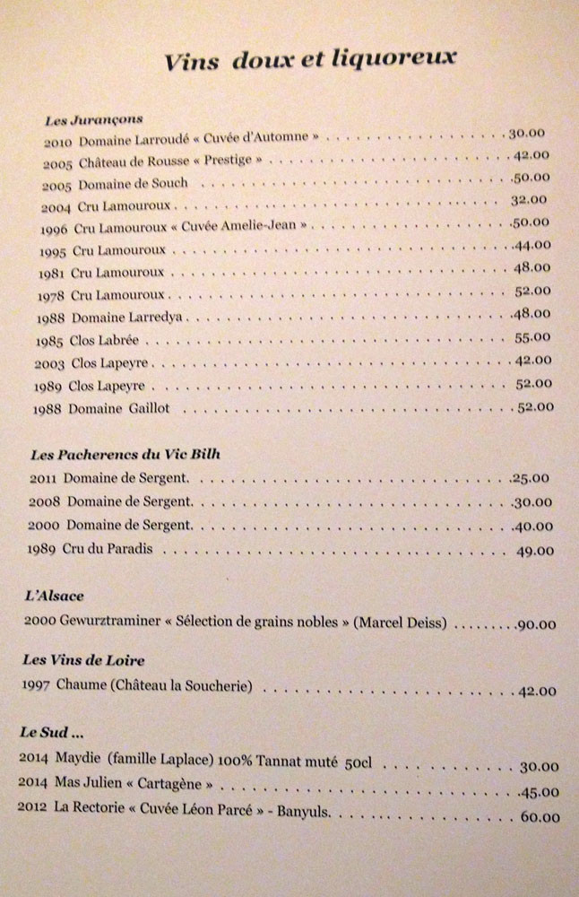 Vins doux et liquoreux