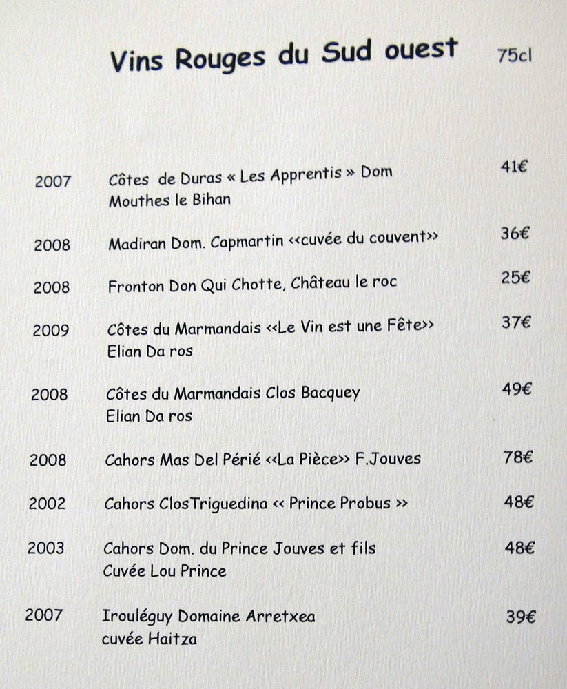 Vins rouges du Sud-Ouest