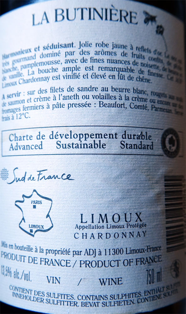 Limoux blanc 2014 "Chardonnay"